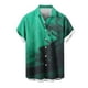 thumbnail image 3 of Mens Casual Manga Corta Botón Abajo Camisas Turndown Cuello Blusa de Impresión, Poliéster Ligero Top de la Moda para el Verano Al Aire Libre Y el Uso Diario, 3 of 6