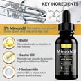 thumbnail image 2 of Suero capilar al 5 %, suero capilar con biotina y minoxidil más saludable y fuerte para hombres y mujeres, aceite capilar para cabello dañado, 2 of 3
