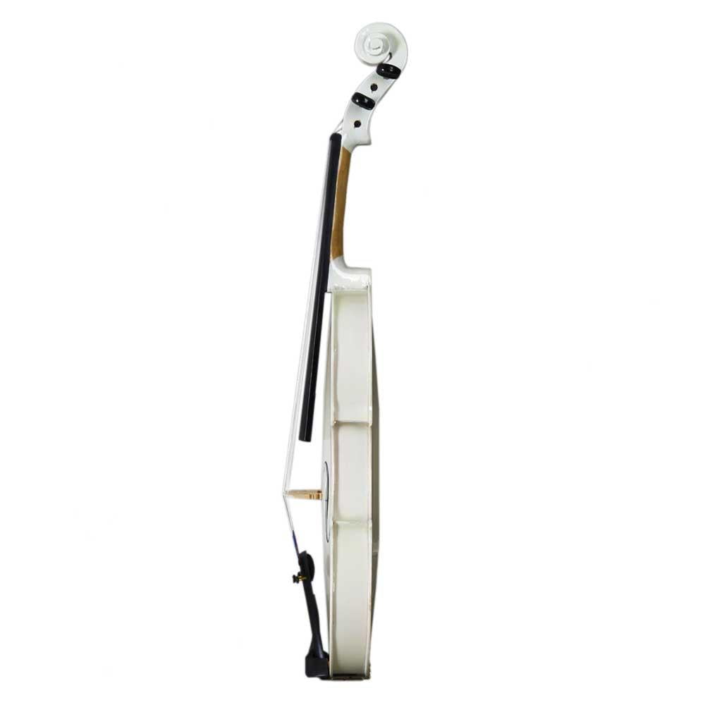 UBesGoo 4/4 White Acoustic Violin Fiddle with Hard Case, Bow, Rosin Full Size for beginning