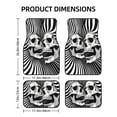 thumbnail image 2 of Sikiie Psychedelic Skull Illusion Art Car Foot Mat Set of 4 Pieces Basics Universal Fit Rubber Carpet Floor Mats For Car SUV Van & Truck, 26.8"L x 17.3"W (Front), 13"L x 17.3"W(Rear), 2 of 6