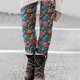 thumbnail image 1 of MKLEKYY Leggings para mujer, leggings de entrenamiento, leggings con estampado navideño, pantalones de bloques de color, leggings suaves y elásticos. 3793, 1 of 4