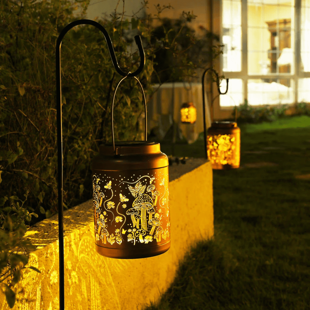 Outdoor Solar Lanterns Waterproof 2ct/pk, Mushroom 2ct/pk