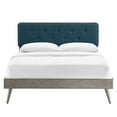 thumbnail image 4 of Modway Bridgette Full Wood Platform Bed With Splayed Legs, Gray Azure, 4 of 12