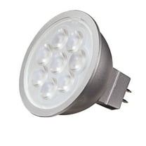 Satco 6.5 Watt - LED MR16 LED - 3500K - 25 deg. Beam Angle - GU5.3 base