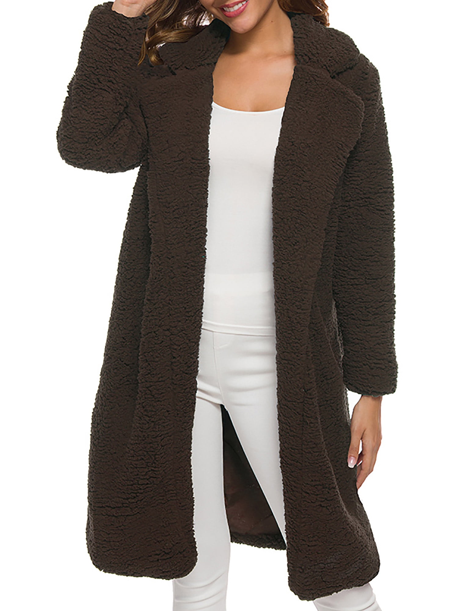 Selfieee Selfieee Women's Casual Coat Plus Size Parka Jacket Long