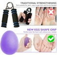 thumbnail image 2 of Hand Grip Strength Trainer, Stress Relief Ball for Adults and Kids, Wrist Rehab Therapy Hand Grip Equipment Ball Squishy Tools - Set of 3 Finger Resistance Exercise Squeezer, 2 of 9