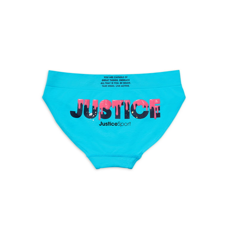 Justice Girls Bikini Underwear, 5-Pack, Sizes 6-16 