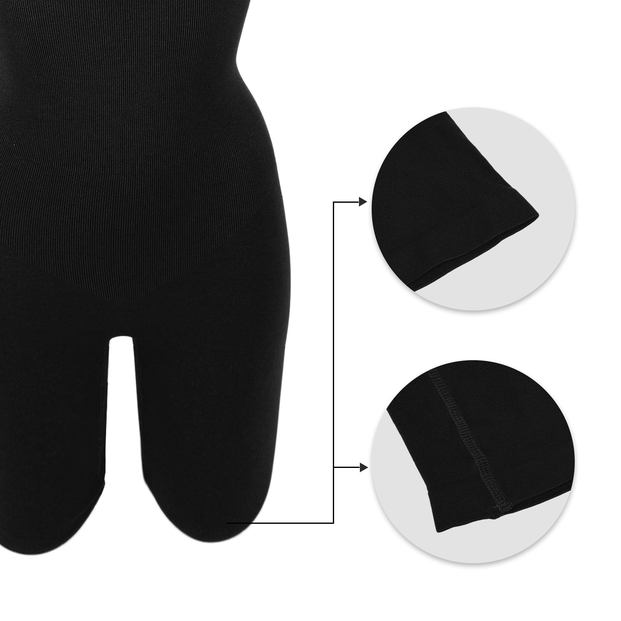 Unique Bargains Women Shapewear Tummy Control Full Bust Body Bodysuit 3XL Black