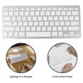 thumbnail image 4 of Teclados de tamaño completo portátiles de escritorio hebreo inalámbricos blancos electrónicos ABS trabajo oficina, 4 of 6