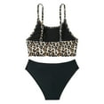 thumbnail image 3 of URMAGIC 5-14T Child Girls 2 Piece Bikini Set Swimsuit Bathing Suit/Leopard, 3 of 8
