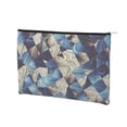 thumbnail image 3 of Sigee Abstract Blue Squares for Multipurpose Zipper Pouch Paper Reusable Cosmetic bag for Purse Water Resistant Gift, 3 of 8
