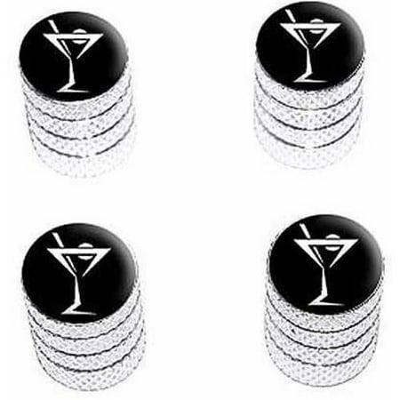 Cocktail Wheel - Martini Drink Cocktail Tire Rim Wheel Aluminum Valve Stem Caps, Multiple Colors