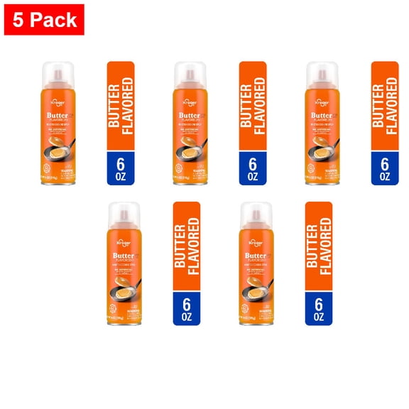 Kroger Nonstick Butter Flavored Cooking Spray 6 oz - 5 Pack