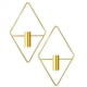 thumbnail image 2 of 4X Jardinero Colgante de Pared Geométrico Rómbico, Elegante y Duradero, Soporte para Plantas de Pared, Maceteros Colgantes, Soporte para Flores de Hierro B, 2 of 5