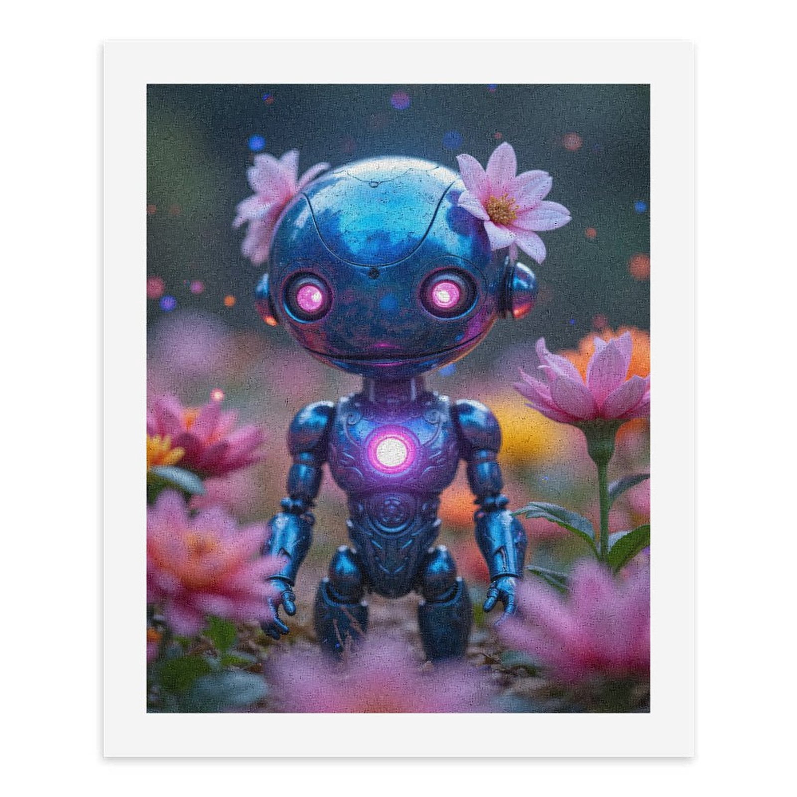 Paint by Numbers Kit for Adults, Robotic Blossoms Fantasy Scene Paint by Numbers, Easy Paint by Numbers Kit for Adults Beginner, DIY Adult Paint by Number Kits on Canvas, Home Decor