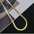 thumbnail image 4 of YTTAL Solid 14K Gold 5MM Herringbone Chain 24" Gold Plated Necklace, 4 of 9