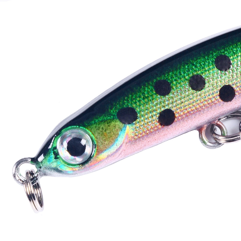 HENGJIA 8PCS Fishing Lures for Bass Pencil Plopper Bass Lures Topwater Minnow Lure Hard Baits Freshwater or Saltwater, 1.97in/0.12oz