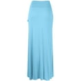 thumbnail image 2 of Made by Johnny Women's Wrapped High Low Ruffle Maxi Skirt XS AQUA, 2 of 6