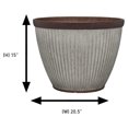 thumbnail image 4 of Southern Patio Westlake Collection 15" Rustic Pleated Planter, Silver, 4 of 8