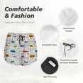 thumbnail image 6 of Lsque Hello Printed Women's Running Shorts with Liner Pockets,Elastic Quick Dry Workout Athletic Gym Yoga Shorts,Womens High Waist Shorts-Large, 6 of 9