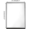 thumbnail image 2 of 10x7 Inches Portable Folding Makeup Mirror, Frameless PU Leather Desk Mirror with Stand for Camping Travel Tabletop Personal, Blue, 2 of 5
