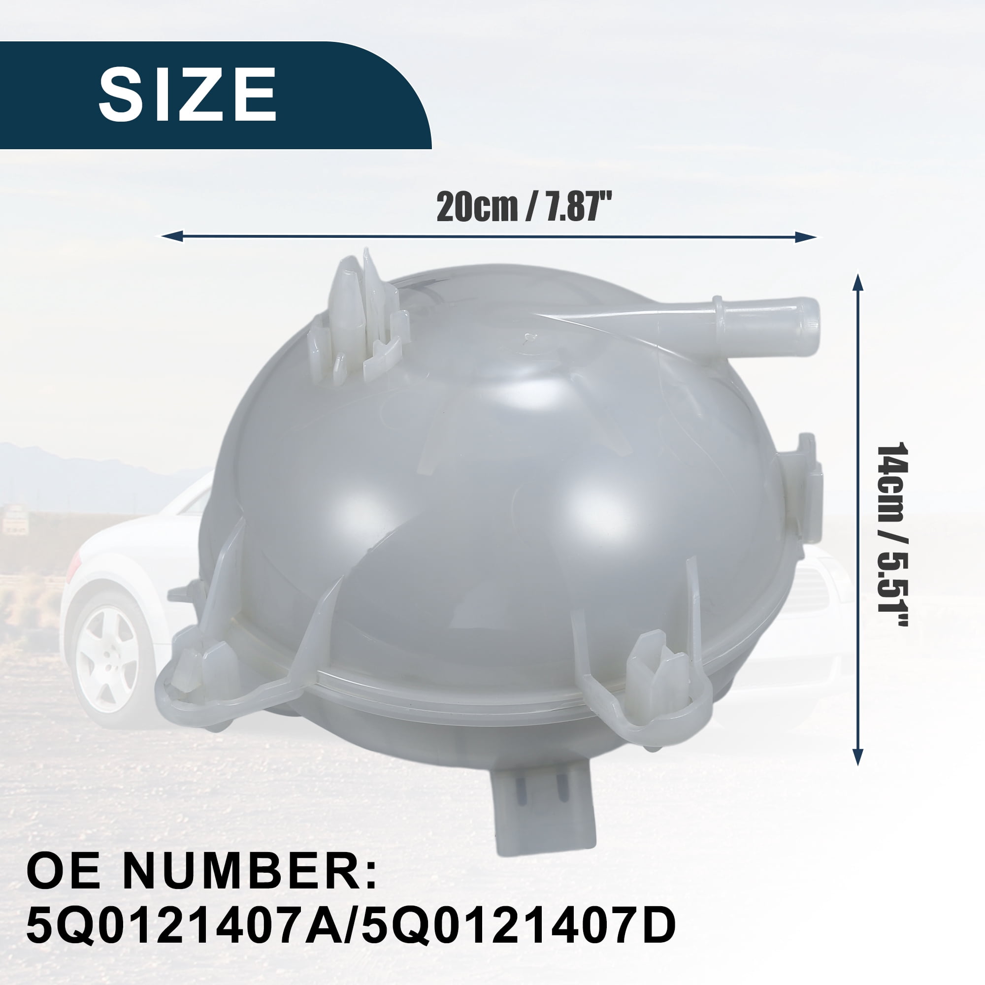 Coolant Reservoir Water Expansion Tank for AUDI A3 12-23 No.5Q0121407A Coolant Radiator Reservoir Bottle