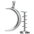 thumbnail image 3 of Jewelry Trends Sterling Silver Large Crescent Moon Pendant on 18 Inch Box Chain Necklace, 3 of 9