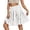 White, variant on Women's Layered A Line Knee Length Skirt for Casual Outfits with Ruffle Waist and Women Skirts Long L