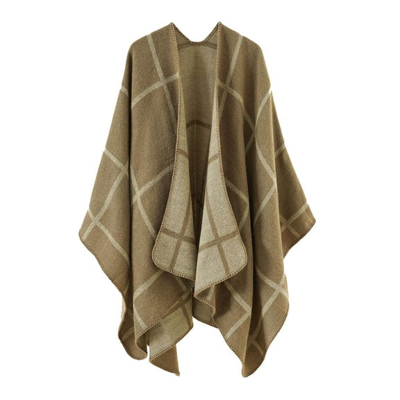 Shawl Wraps For Women Winter Color Blocking Autumn Spring Winter Windproof Warm Cloak Shawl Shawl Cardigan Shawl Scarf