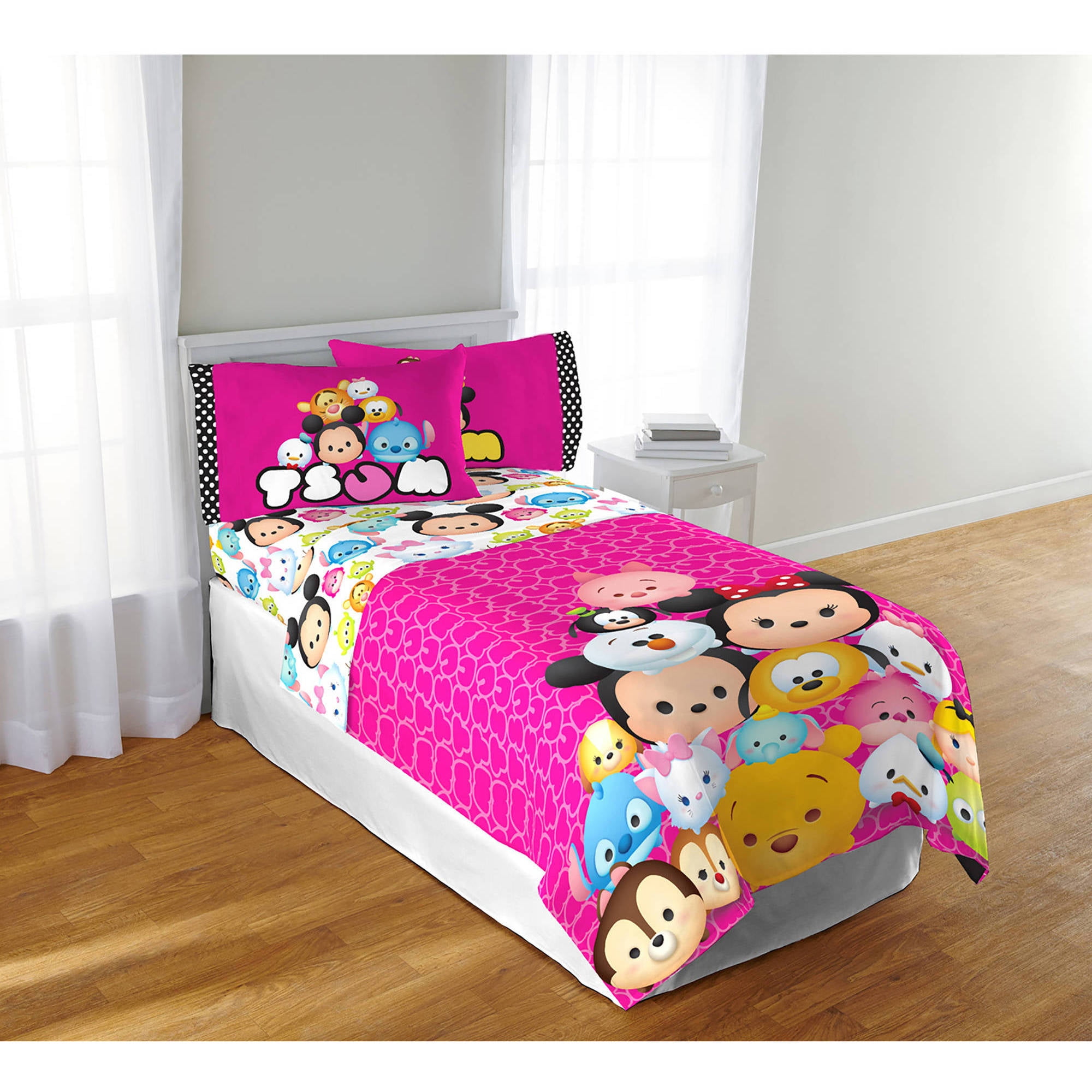 Details about / Disney Tsum Tsum Character Super Soft Microfiber 3 Piece Twin Sheet Set NEW