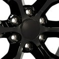 thumbnail image 4 of OE Wheels CV98 22x9" Black Snowflake Wheel for 99-18 Chevy Silverado 1500, 4 of 5
