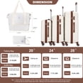 thumbnail image 5 of Hardside Luggage Sets 5 Piece, Hardshell Suitcase with TSA Lock Spinner Wheel and Travel Duffle Bag.WHITE, 5 of 7