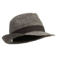 thumbnail image 4 of Men's Paper Braid Ribbon Fedora - Coffee Tweed XL, 4 of 5