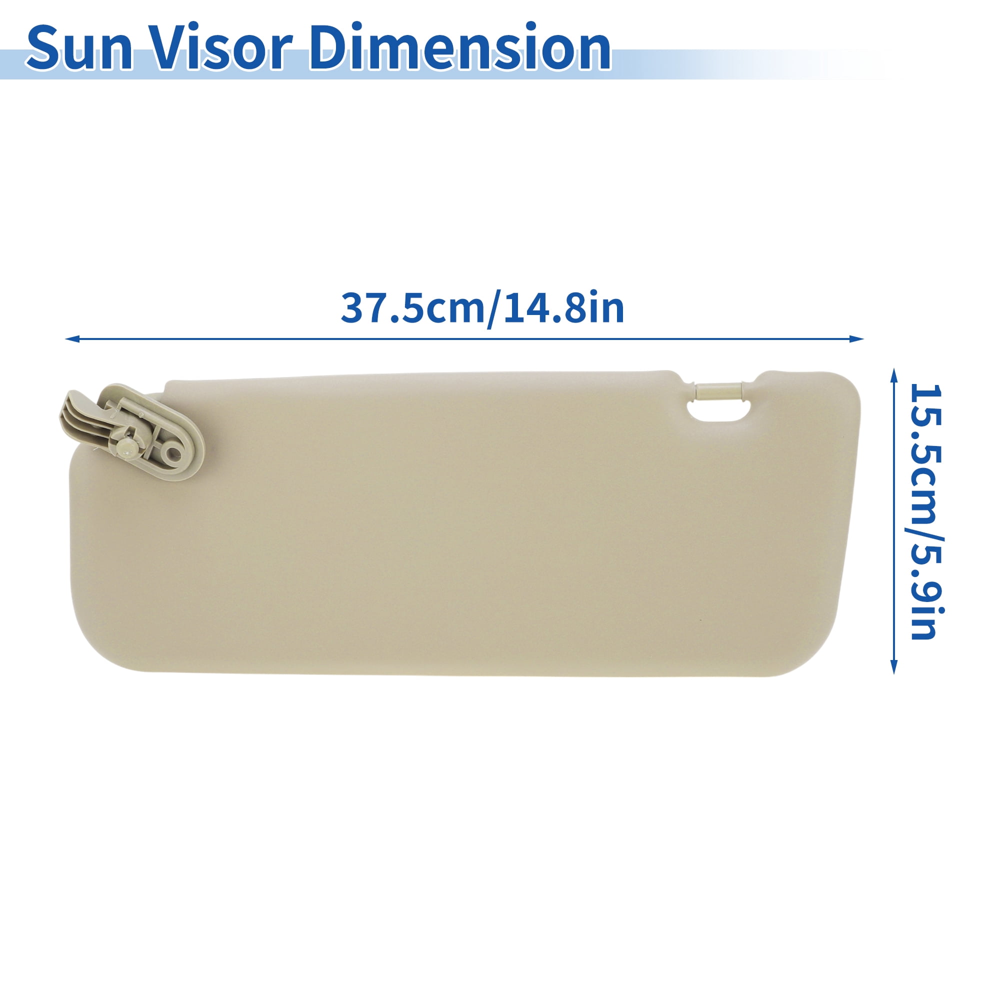 Unique Bargains Driver Side Sun Visor for Hyundai Accent 2011-2015 Beige