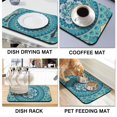 thumbnail image 4 of 2 Pack Washable Rubber Bohemian Vintage Floral Dish Drying Mats for Kitchen Counter Home Large Coffee Bar Pad Accessories and Decor for Utensils Stemware (2pcs 18''x24''+19.5''x12''), 4 of 6