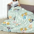 thumbnail image 5 of Cute Puppy Blanket Gifts for Puppy Lover Warm Flannel Plush Funny Dogs Blanket Pet Throw Blanket Puppies Gifts for Kids Adults 80"x 60" Couch Sofa Couch Living Room Bed Camping Travel Blue Decor, 5 of 6