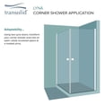 thumbnail image 5 of Transolid K-LSD607006C-BS Lyna 60-in x 70-in Pivot Shower Door Kit, Brushed Stainless, 5 of 5