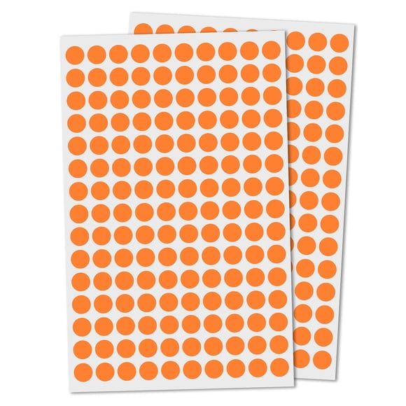 Paquete De 3000 Pegatinas Redondas De Puntos De 0,375 Pulgadas, Etiquetas Circulares, Color Naranja