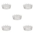 thumbnail image 2 of kurtrusly Rustproof And Anti-corrosion For Medieval Or Cosplay Metallic Luster Wedding Hair Crown Tiaras Silver  + white 5Set, 2 of 6