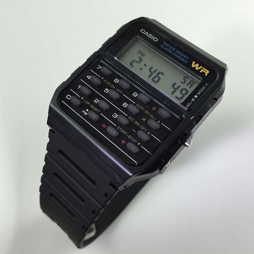 casio chronograph black rubber strap