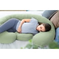 thumbnail image 3 of Almohadas de embarazo QUEEN ROSE Cooling en forma de E verde salvia, 3 of 6