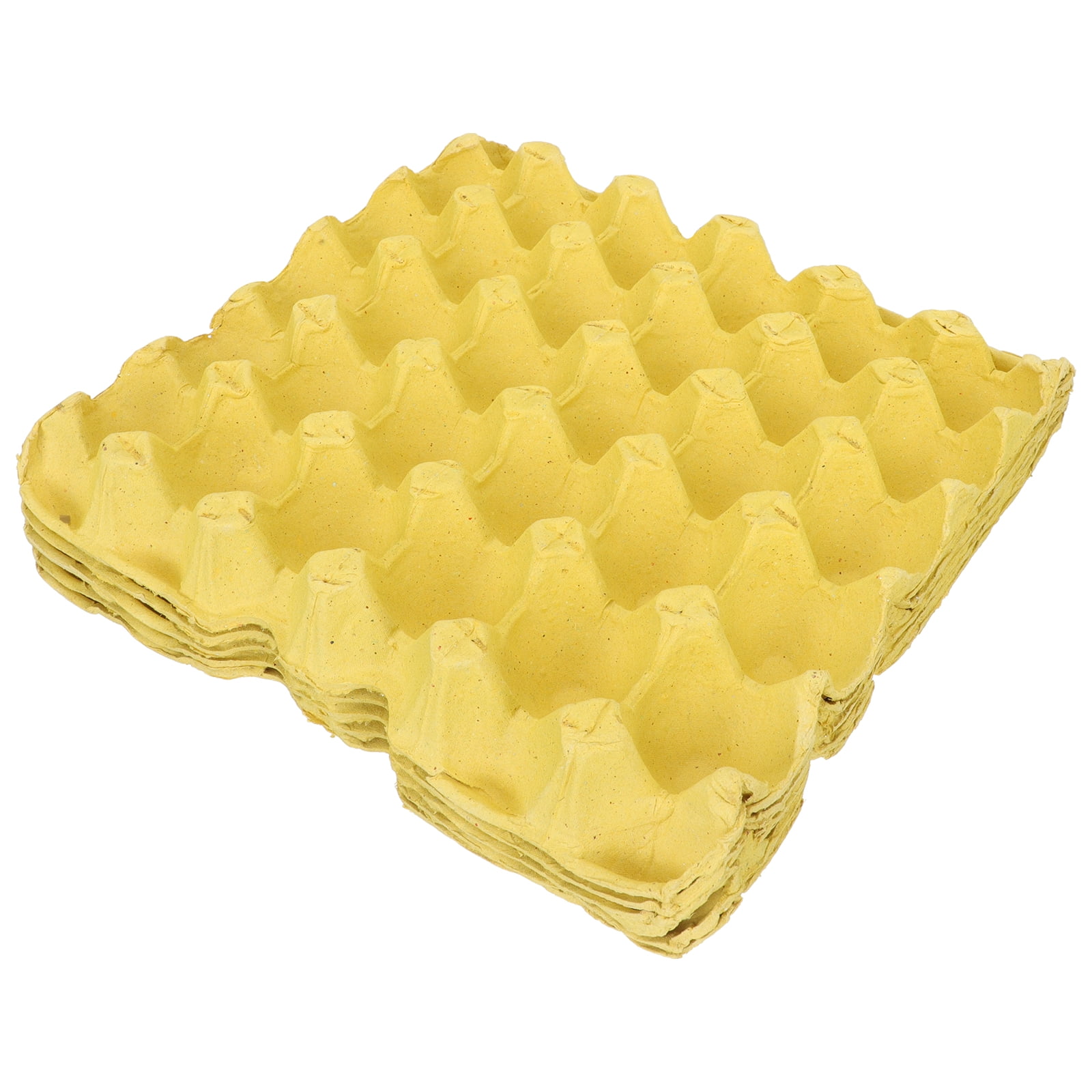 WORGEOUS 5-Pack Yellow Paper Storage Trays and Racks for Quail Eggs and Frying Cartons Organizer