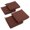 Cocoa, variant on Blazing Needles Outdoor Spun Poly 19-Inch by 20-Inch by 3-1/2-Inch All Weather UV Resistant Zippered Cushions, Cocoa, Set of 4