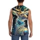 thumbnail image 4 of Fotbe Colorful Stained Glass Deer Men's Camiseta sin Mangas Estampada para Hombres, Playera Casual para Gimnasio, Entrenamiento, Playa-3X-Large, 4 of 7
