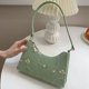 thumbnail image 4 of Bolso Mano para Mujer Con Costuras Florales Encaje 2023 Piel Sintética para Mujer (verde), 4 of 9