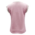 thumbnail image 3 of Women's Classic Loose Fit Sleeveless Lace Blouse with Round Neck for Everyday and Travel, Red, M, 3 of 5