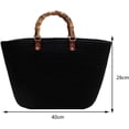 thumbnail image 6 of JUYGO Summer Beach Bag for Women Bamboo Handle Handbag Purse Soft Woven Tote Bag Handmade Beach Purse for Vacation, 6 of 6