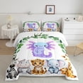 thumbnail image 3 of Feelyou Dreamy Axolotl Animal Bedding Comforter Set, Cartoon Cheetah Elephant Zebra Lover Twin Comforter Sets, Teens Kids Boys Girls Reversible Bedding Set, Ultra Soft Bedroom Decor, 2 Pieces, 3 of 9