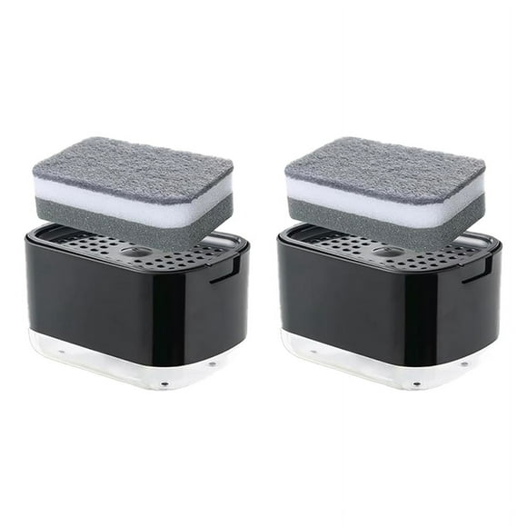 2PCS Dish Soap Dispensers with Sponge Holder Dish Soap Dispenser Push Soap Dispenser Kitcmk2959