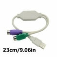 thumbnail image 2 of KUFptva PS2s to USB Cable USB to PS2s Male Active USB to 2x PS2s Adapter Keyboards Mouse Converters Adapter for PS2s Keyboards, 2 of 7